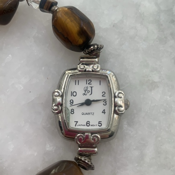 Women’s Watch Quartz Beaded Bracelet Brand New Battery L J Japan Movement - Picture 2 of 4